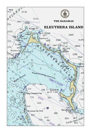 Eleuthera Island Map 1981 - Bahamas