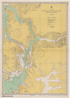 Ernest Sound, Eastern Passage and Zimovia Strait Map - 1947