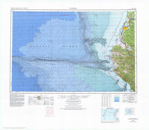 Eureka California Topographic - Bathymetric Map - 1977