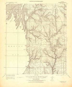 Fairhope, Alabama Map - 1943
