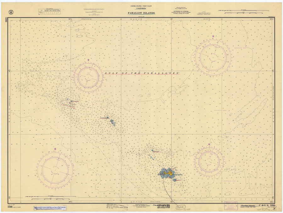 Farallon Islands Map - 1957