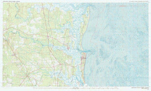 Fernandina Beach Bathymetric Fishing Map - 1981