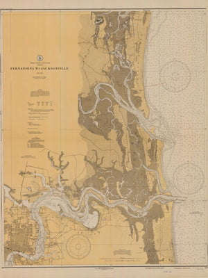 Fernandina to Jacksonville Map - 1935