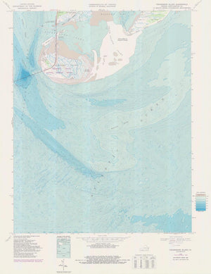 Fisherman's Island Virginia Map - 1980