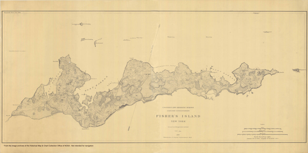 Fishers Island Map - 1882 – HullSpeed Designs
