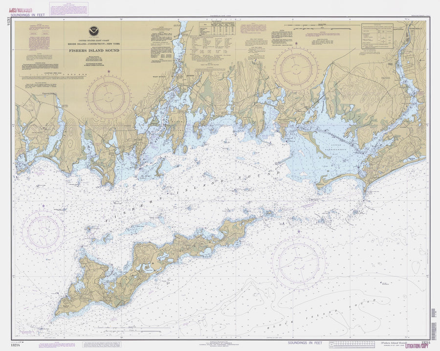 Fishers Island Sound Map 1991