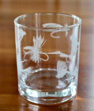 Fly Fishing Engraved Glasses