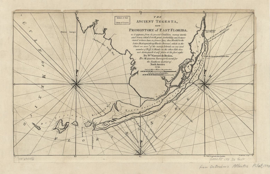 Florida Keys Map - 1772