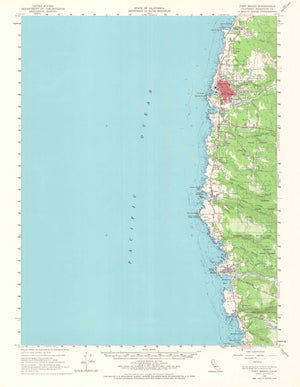 Fort Bragg Topographic Map - 1960