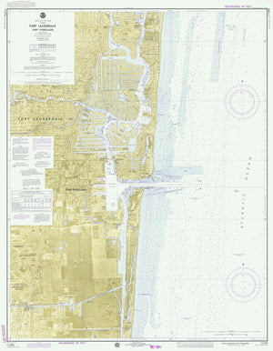 Fort Lauderdale and Port Everglades Map - 1975