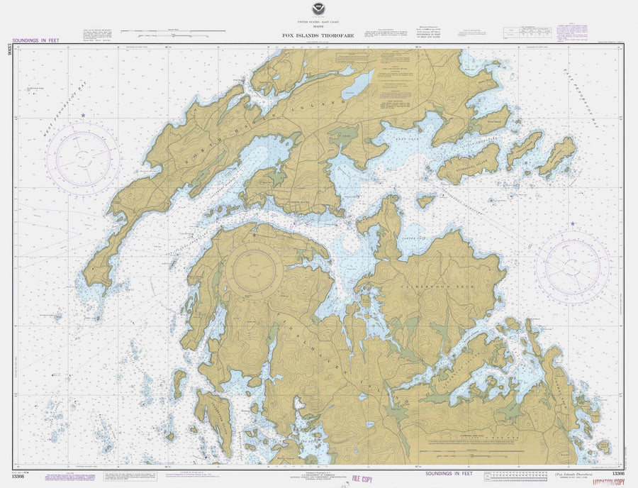 Fox Island Thorofare Map - 1982