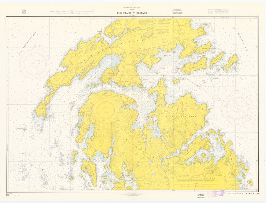 Fox Island Thorofare Map - 1969