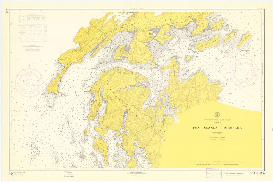 Fox Island Thorofare Map - 1958