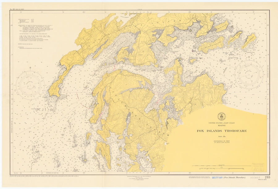 Fox Island Thorofare Map - 1949