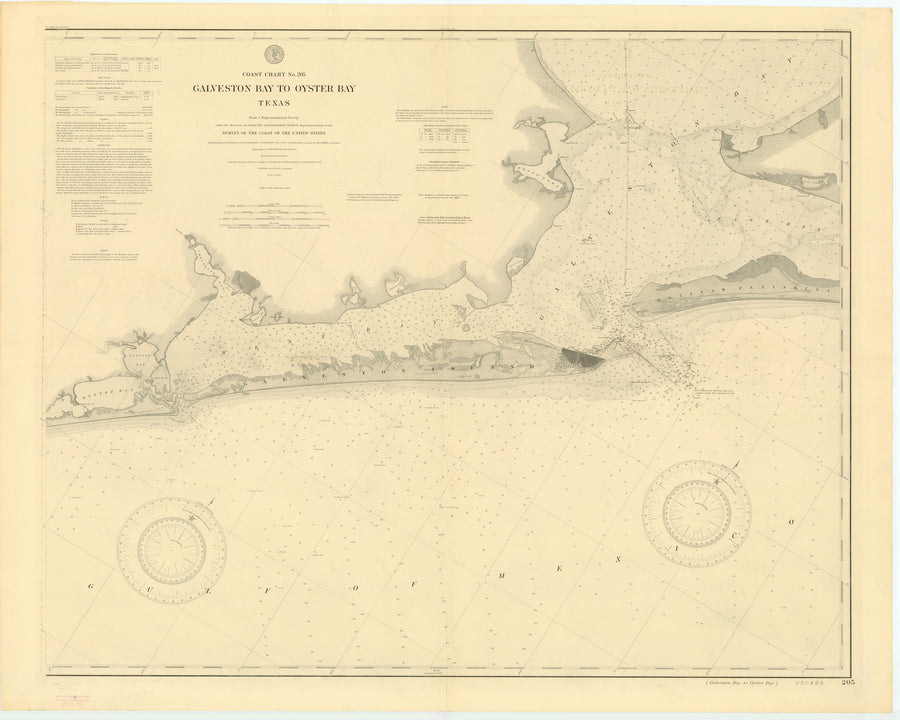 Galveston Bay to Oyster Bay Texas Map - 1898