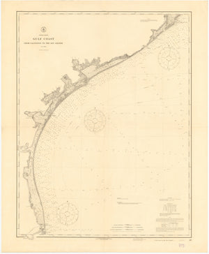 Galveston Bay to Rio Grande Map - 1915