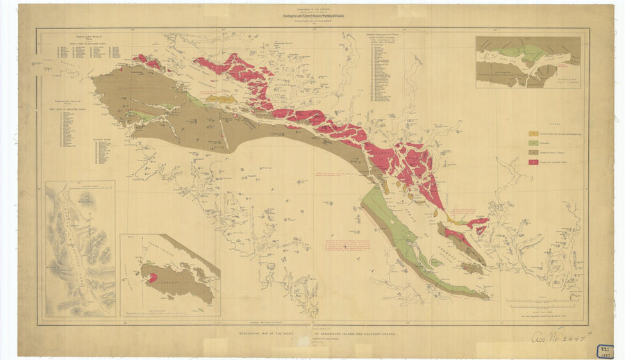 Geological and Natural History Survey of Canada Map -1887