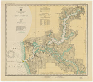 Grand Haven - Lake Michigan Map - 1931