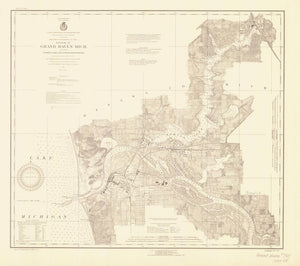 Grand Haven - Lake Michigan Map - 1923