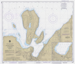 Grand Island Michigan Map - 1982