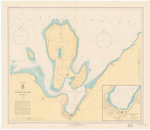 Grand Island Michigan Map - 1940