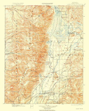 Teton National Forest Map - 1909
