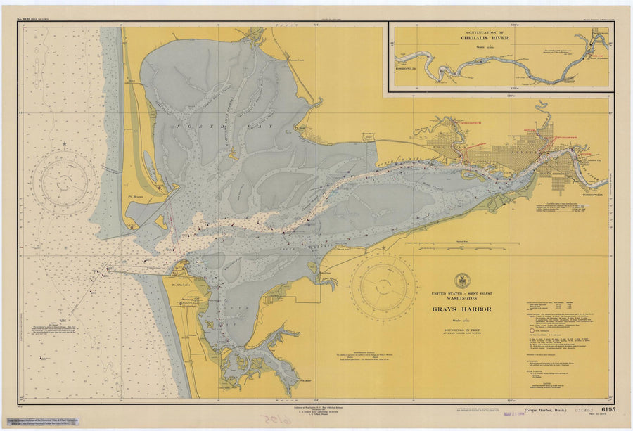 Gray's Harbor (Washington) Map - 1948