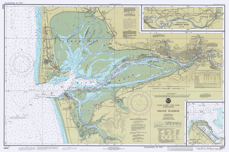 Gray's Harbor (Washington) Map - 1982