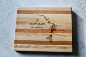Great Abaco Map Engraved Wooden Serving Board & Bar Board