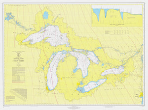 Great Lakes Map - 1972