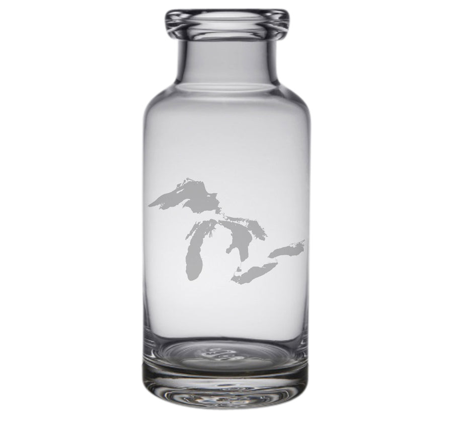 Great Lakes Engraved Glass Carafe