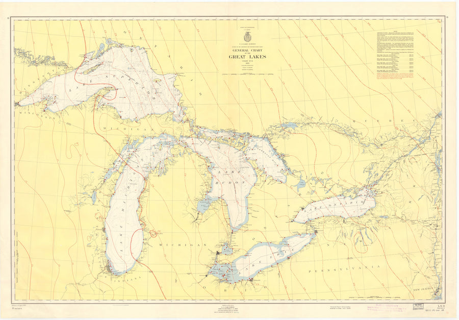Great Lakes Map - 1955