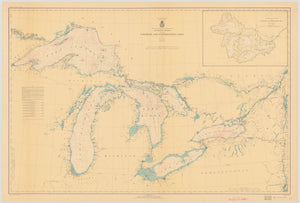 Great Lakes Map Notecards (1938) 4.25"x5.5"