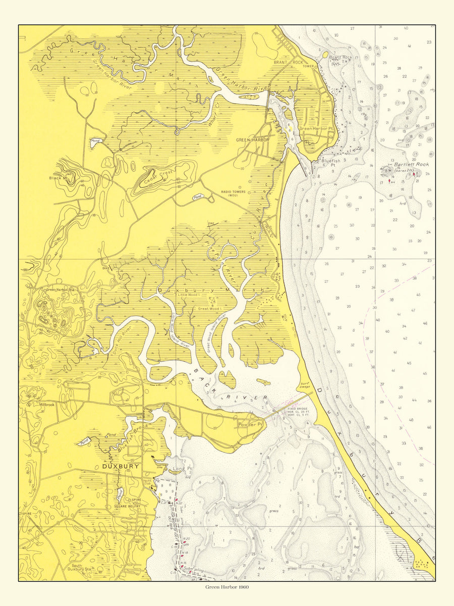 Green Harbor Map - 1960