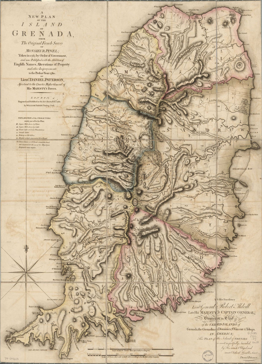 Grenada Map - 1763