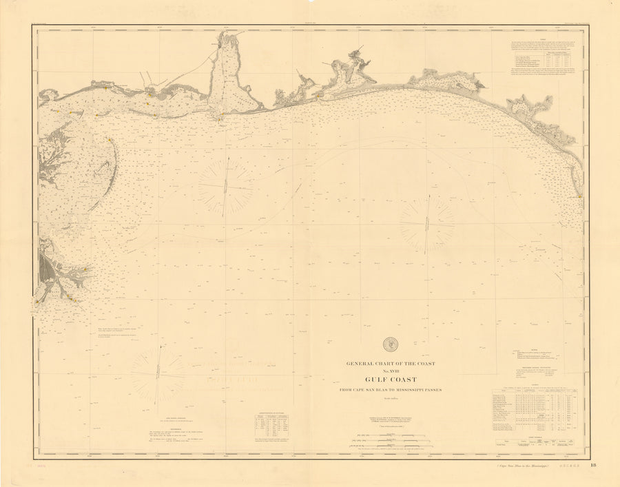 Gulf Coast - Cape San Blas to Mississippi Passes 1895