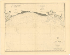 Gulf Coast - Galveston Bay to Atchafalaya Bay Map - 1890