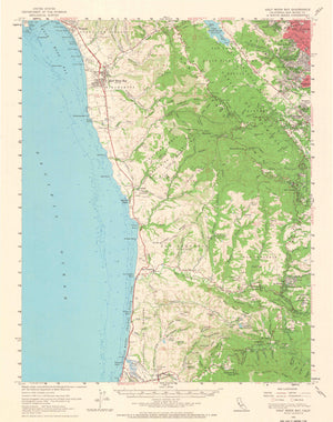 Half Moon Bay California Topographic Map - 1961