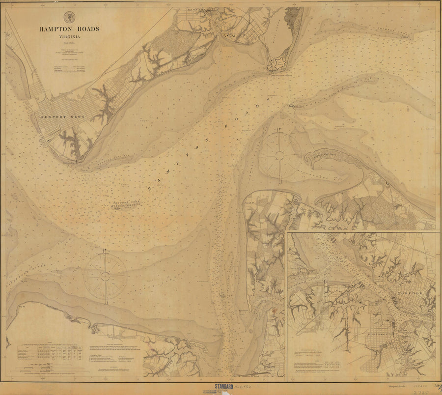 Hampton Roads Map - 1902