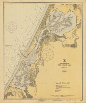 Humboldt Bay California Map - 1921