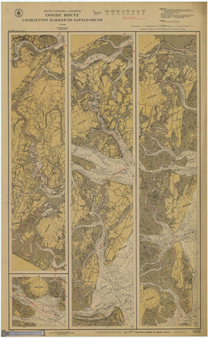 Intracoastal Waterway - Charleston Harbor to Sapelo Sound Map -1924