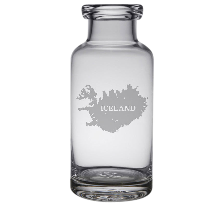 Iceland Engraved Glass Carafe