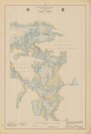 International Boundary Map - Lake of the Woods to Lake Superior #15