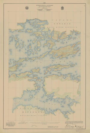 International Boundary Map - Lake of the Woods to Lake Superior #10