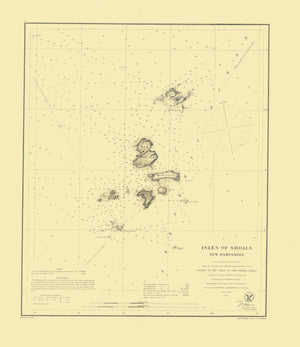 Isle of Shoals Map - 1864