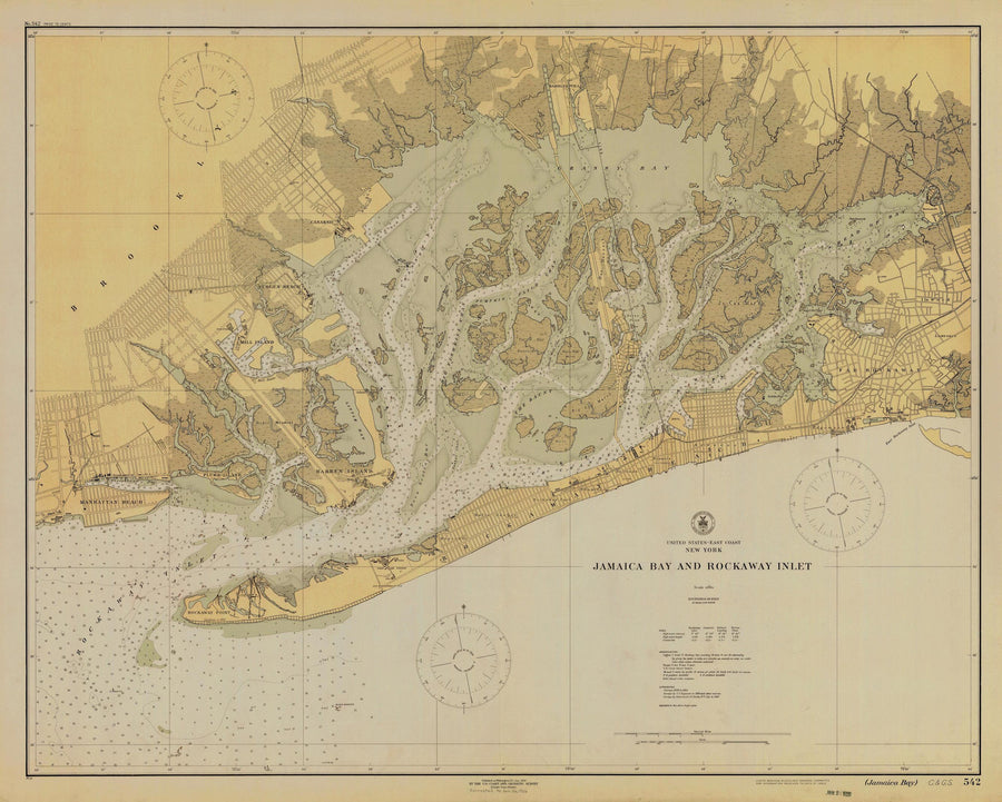 Jamaica Bay & Rockaway Inlet Map - 1926
