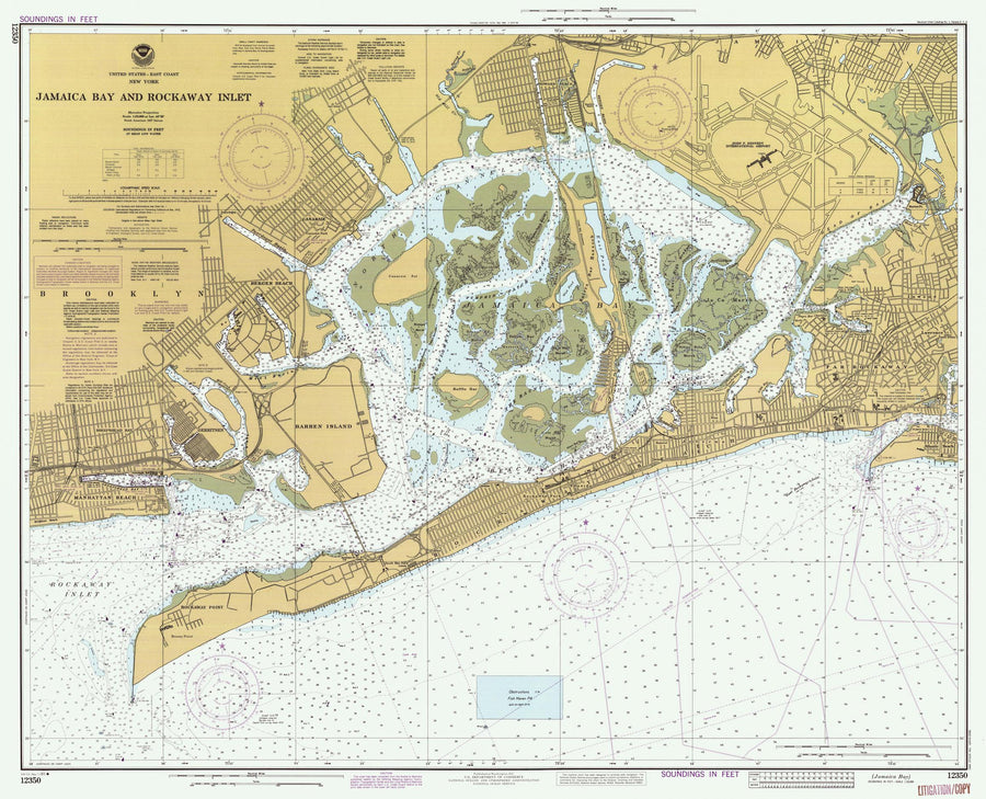 Jamaica Bay & Rockaway Inlet Map - 1985