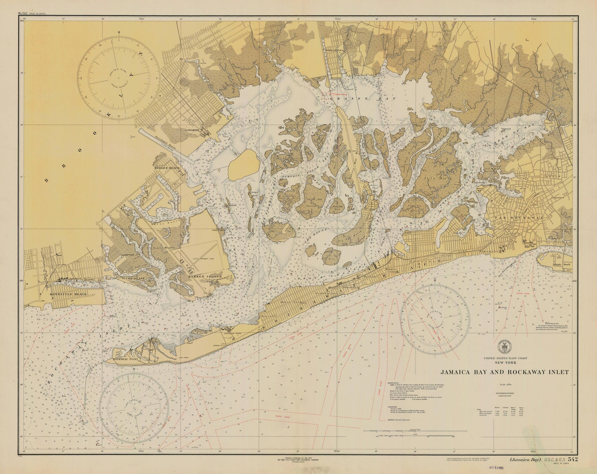 Jamaica Bay & Rockaway Inlet Map - 1933 – HullSpeed Designs