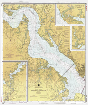 James River - Newport News to Jamestown Island Map 1992