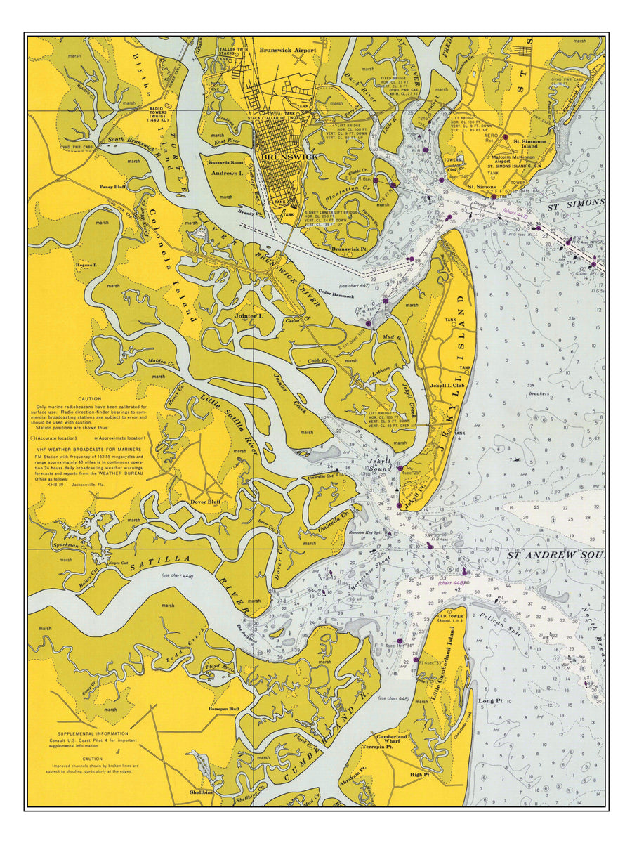 Jekyll Island Map - 1968